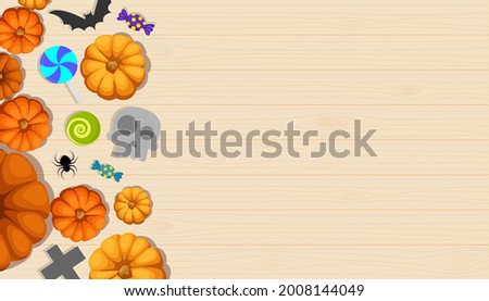 Halloween background flat illustration vector. Foto stock © 