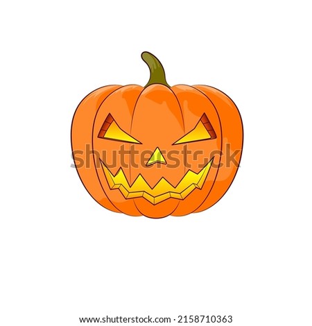 Jack O Lantern pumpkin isolated on white background for Halloween decorations. Foto stock © 