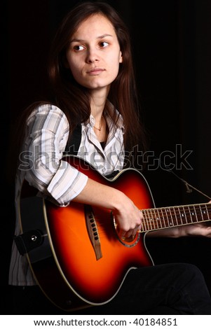 female guitar player
