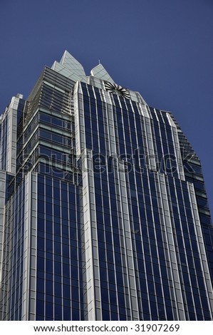 Glass Bank building in downtown Austin TX