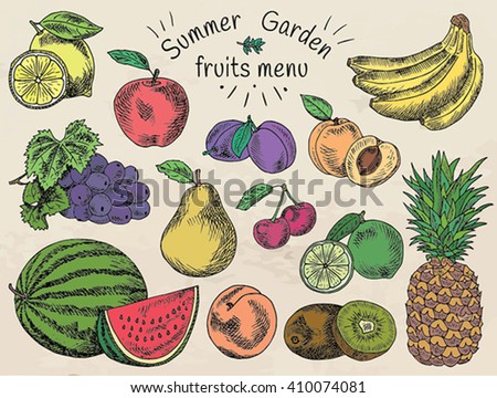 Vector Images Illustrations And Cliparts Fruits Menu Summer