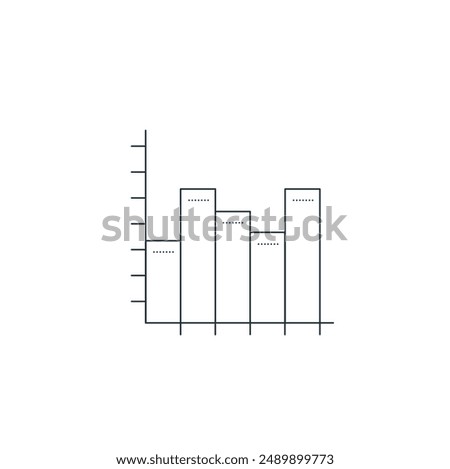 Diagram chart and documents minimalistic line icon bar graphs document outline diagram graph icon silhouette business histograms icon symbol on white background financial increase 