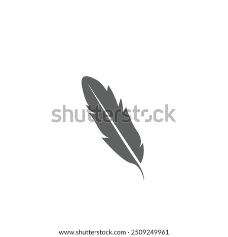 Feather icon isolated on background Pen feather icon. Simple illustration of pen feather vector icon for web design isolated spirtual decoration Feather logo icon. calligraphy symbol on white