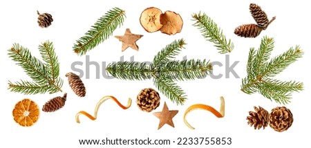 Image, Stock Photo Apples with pine cones in a vase