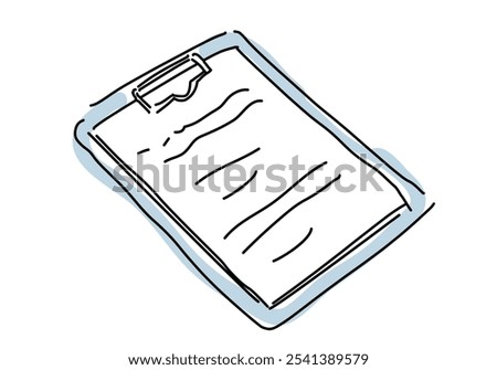 Clipboard hand drawing vector illustration 