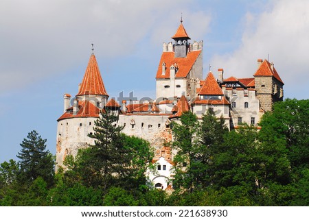 Bran Castle, guarded in the past the border between Wallachia and Transylvania. It is also known for the myth of Dracula. Romania.