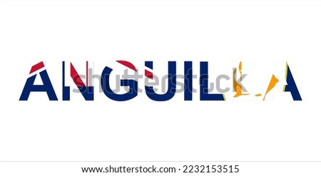 national flag of Anguilla in different shapes