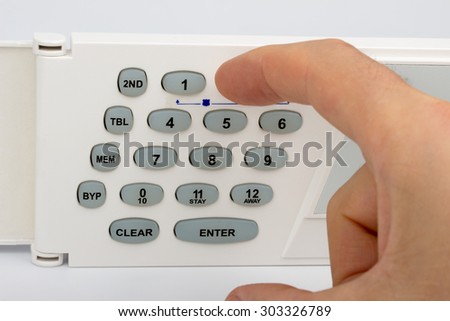 Alarm home security system, finger pressing keypad board