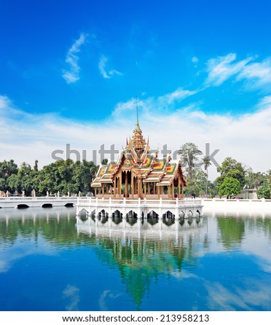 Bang Pa In ancient palace, former royal summer residence of Thai King near Ayutthaya and Bangkok, Thailand