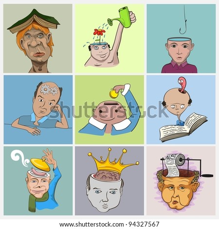 Creative Characters Concepts. Cartoon People Caricatures