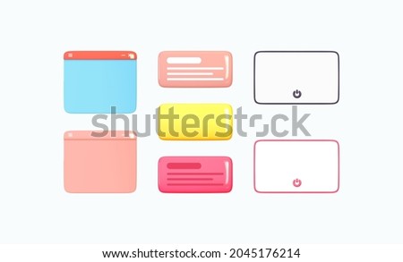Message bubbles, push notification symbol. Realistic 3d design of objects. Set of Messenger chat or website. New Dialog window with text speech. Vector illustration
