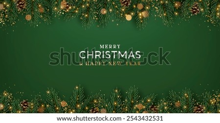 Image, Stock Photo Background of new year merry christmas sweets, eating in christmas concept, minimal design with copy space