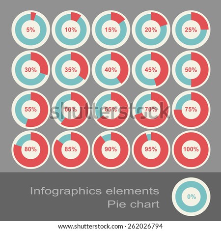 Circle Diagram Pie Charts Infographic Elements. vector illustration