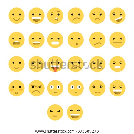 Emotions web, great set insulated with transparent shadow.  Emoji  Anger and compassion. Laughter  tears. Smile sadness, surprise, happiness. vector illustration