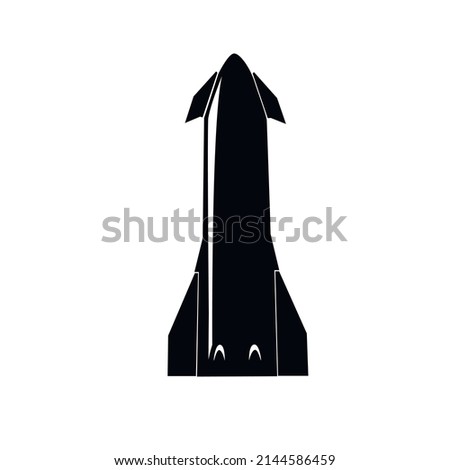 Spaceship isolated vector illustration on white background