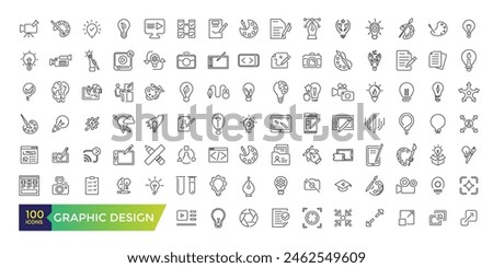 Graphic design icon set. UI icon collection and Vector illustration.