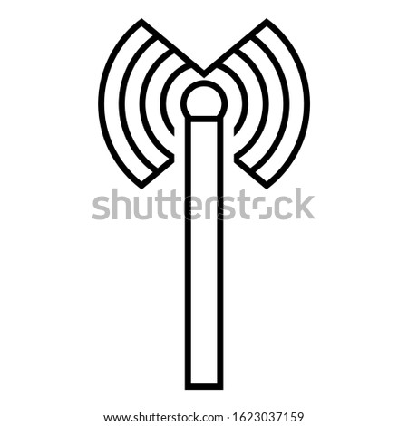 Wi-fi flat vector sign, icon, and symbol 