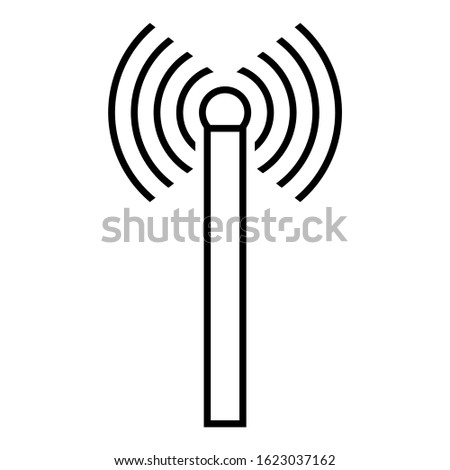 Wi-fi flat vector sign, icon, and symbol 