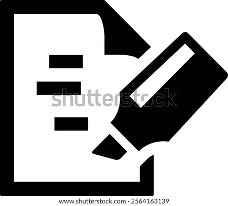 Dynamic writing icon with a pen, representing creativity and communication. Suitable for projects related to writing, education, and content creation