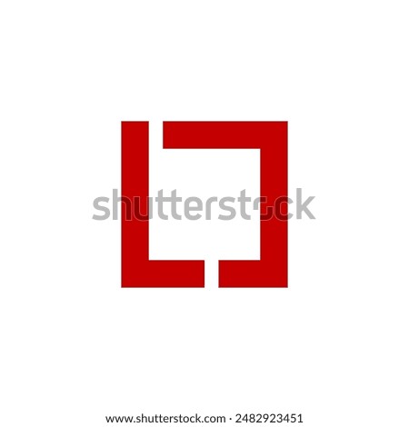 L Square Logo Design Vector