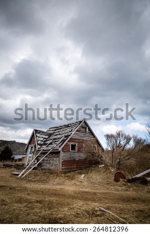 Abandoned house left to fall apart