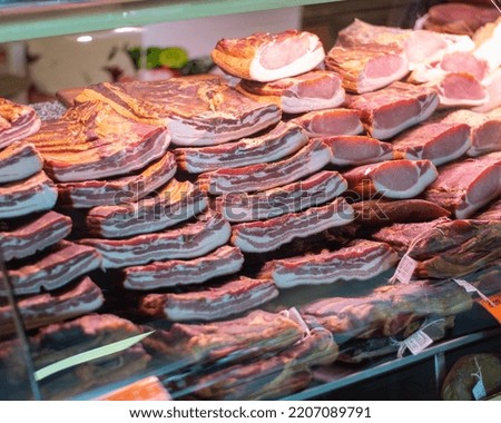 Beef meal assortiment gastronomy in market Photo stock © 
