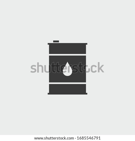 oil barrel icon. oil barrel vector on gray background