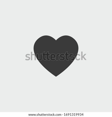 hearth icon. hearth vector on gray background