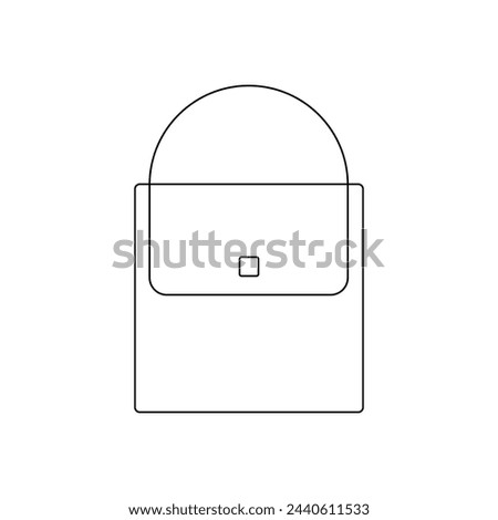 Handbag icon, Simple filled woman bag accessory. handle, female Fashion bag. Vector illustration on white background. EPS 10.