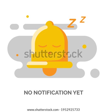 turn off, no message notification concept illustration flat design vector eps10. modern graphic element for landing page, empty state ui, etc