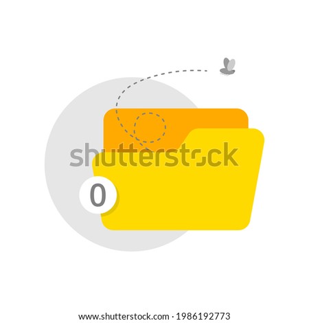 no file or data found in the folder concept illustration flat design vector eps10. simple, modern graphic element for landing page, empty state ui, infographic, icon