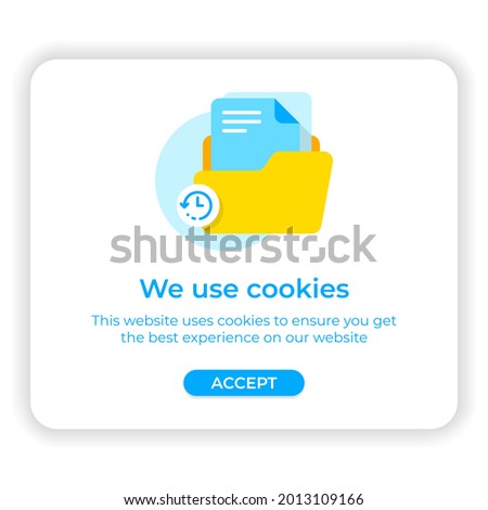 web browser cookie to save data or information pop up permission concept illustration flat design vector eps10. modern graphic element for landing page, empty state ui, infographic, icon, button