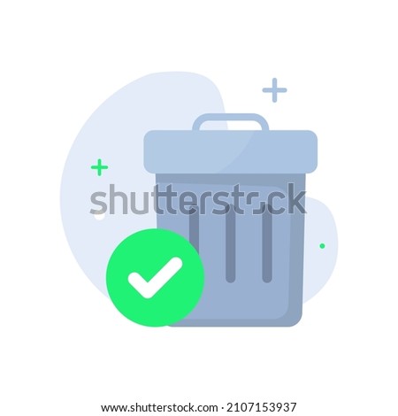 successfully deleted concept illustration flat design vector eps10. modern graphic element for landing page, empty state ui, infographic, icon
