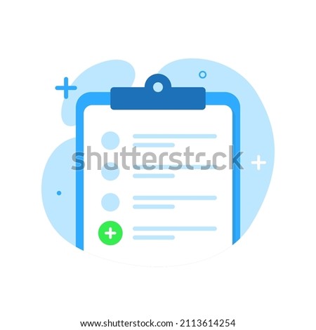 add new item with clipboard concept illustration flat design vector eps10. modern graphic element for landing page, empty state ui, infographic, icon
