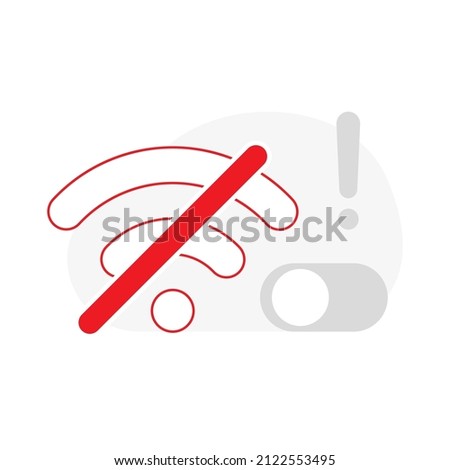 wifi or internet connection is not activated concept illustration flat design vector eps10. modern graphic element for landing page, empty state ui, infographic, icon