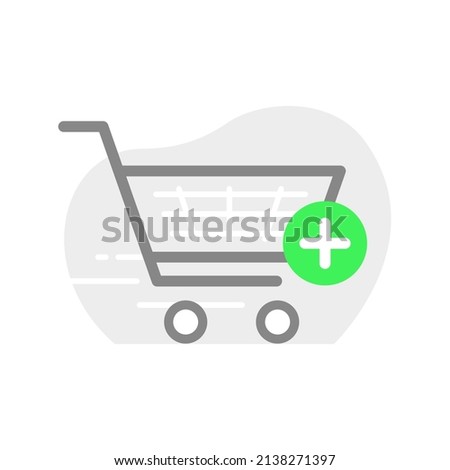 add to cart, start shopping now button concept illustration flat design vector eps10. modern graphic element for landing page, empty state ui, infographic, icon