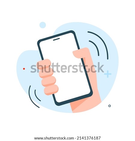 Shake Phone concept illustration flat design vector eps10. modern graphic element for landing page, empty state ui, infographic, icon