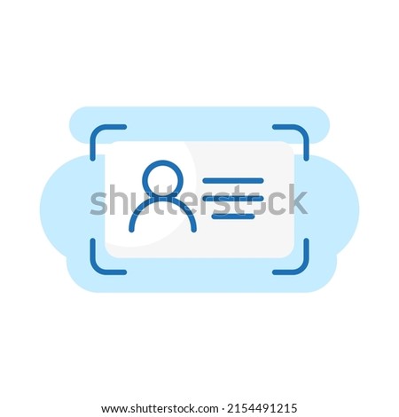 Scan ID Card concept illustration flat design vector eps10. modern graphic element for landing page, empty state ui, infographic, icon