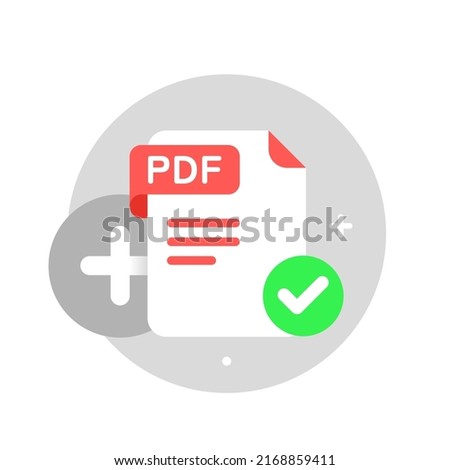 Upload Document with pdf format file concept illustration flat design vector eps10. modern graphic element for landing page, empty state ui, infographic, icon