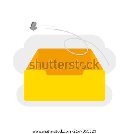No file or document, empty cabinet box concept illustration flat design vector eps10. modern graphic element for landing page, empty state ui, infographic, icon