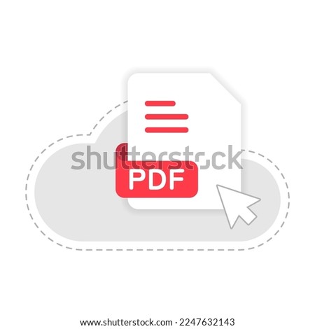 Upload Document with pdf format file concept illustration flat design vector eps10. modern graphic element for landing page, empty state ui, infographic, icon