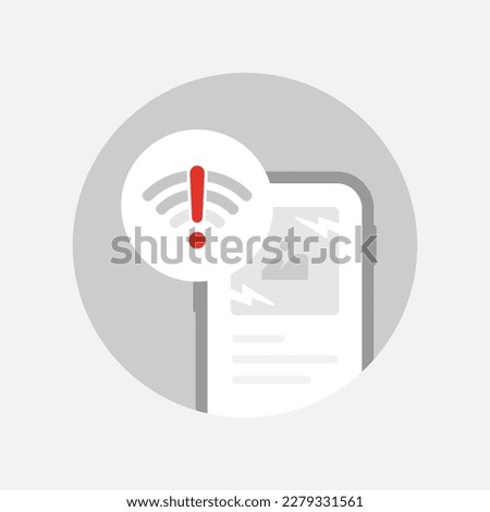 can not load page, no internet connection on mobile phone device concept illustration flat design vector eps10. modern graphic element for landing page, empty state ui, infographic, icon
