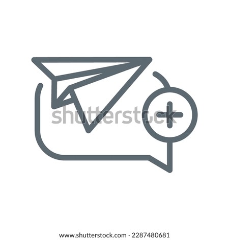 request, faq, ask question, send or add message button concept illustration line icon design editable vector eps10