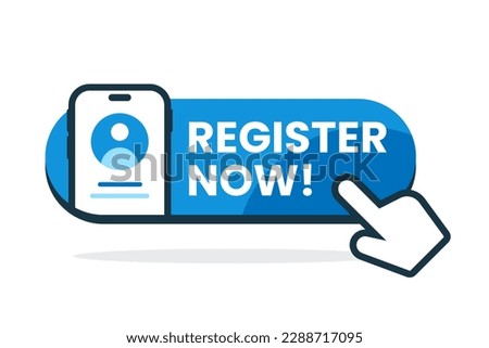 create app account from smartphone, log in, join as member, sign up, register now button concept illustration flat design icon vector eps10. modern graphic element