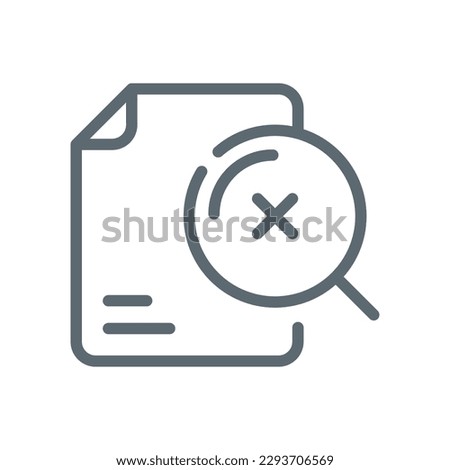 no result, document, file, data not found concept illustration line icon design editable vector eps10