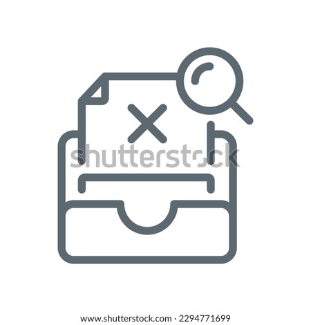 not found, no result data, document, file in this folder concept illustration line icon design editable vector eps10