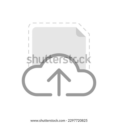 upload document, data, file to cloud. add button concept illustration flat design vector eps10. modern graphic element for ui, infographic, icon