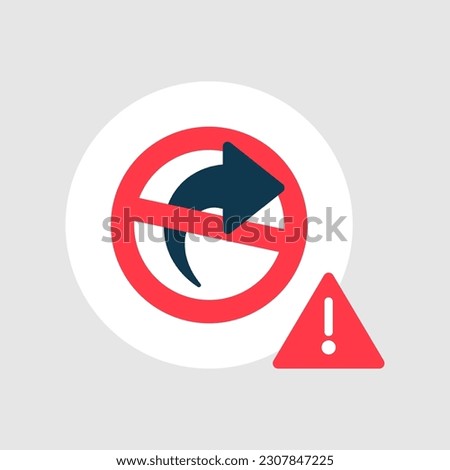 do not share concept illustration flat design vector eps10. modern graphic element for landing page, information or message ui, infographic, icon
