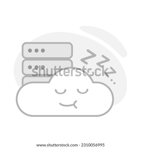 unavailable connection, server not responding concept illustration linear design vector eps10. Graphic element for landing page, empty state ui, infographic, icon