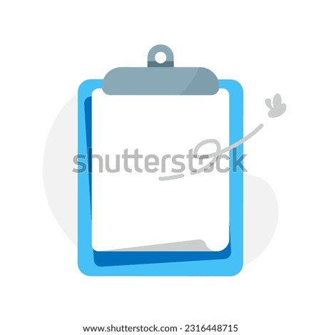 still empty, blank paper in clipboard. no note, record, or data yet concept illustration flat design vector eps10. modern graphic element for landing page, empty state ui, infographic, icon